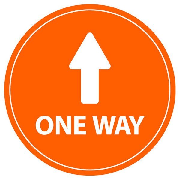 One Way Directional V.2, Orange, 15